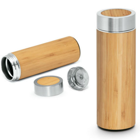 Garrafa térmica de Bambu e Aço Inox para Bindes