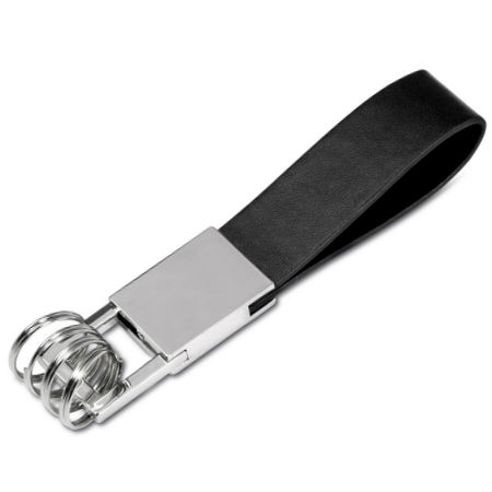 Chaveiro de Metal e Couro Sintético Personalizado
