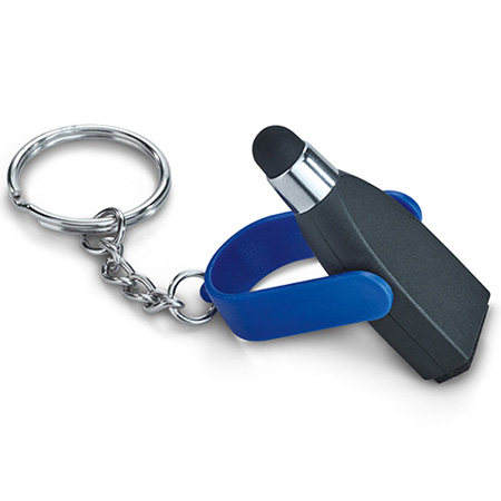Chaveiro Com ponteira touch e limpador de tela