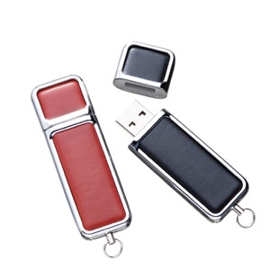 Pen Drive 2GB em Couro sintético personalizado 